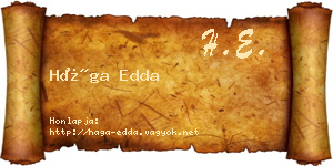 Hága Edda névjegykártya